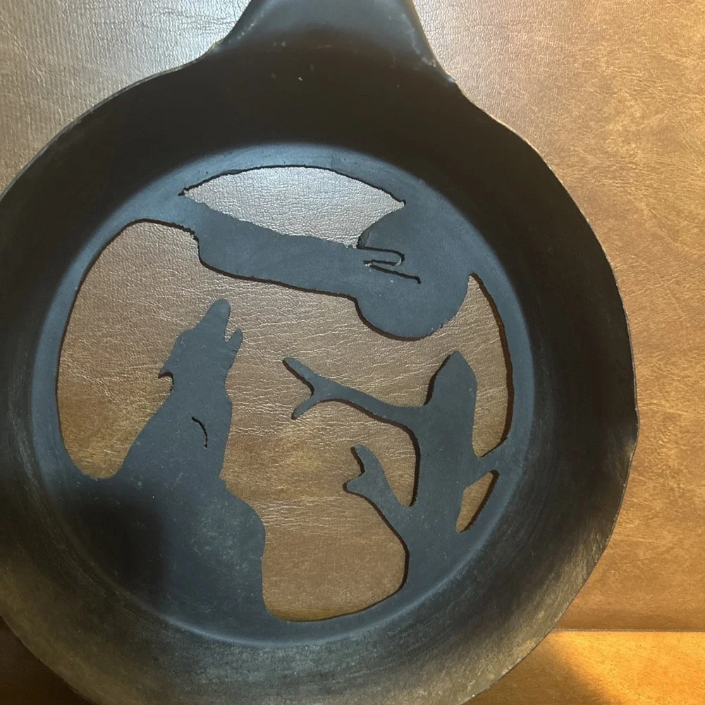 Vintage Never Break Frying Pan  Folk Art/ One Of A Kind